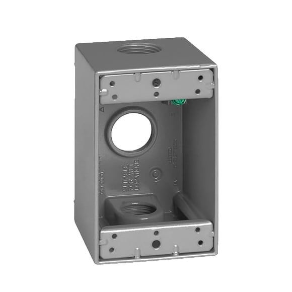 Caja de enchufe eléctrica Sigma Electric 14256, resistente a la intemperie, gris