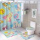 thumbnail image 1 of Set de Cortina de Baño y Alfombras Desmarcar La Vida Moderna de Rocko 4 Piezas, 1 of 6