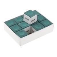 Ioensy - 12 Pcs Pool Cue Chalks Aumenta La Fricción De Accesorios De La Punta De La Punta De Bocadillo Suministros Verdes