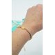 thumbnail image 3 of Pulsera San benito ajustable con zirconias chapada en oro 18k, 3 of 3