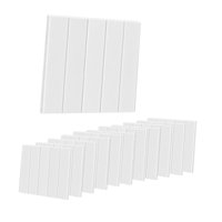 Bothyi - 12 Pegatinas De Papel Pintado De Hojas De Azulejos, Pegatinas De Pared Para Casa De Campo, Dormitorio Interior, Color Blanco