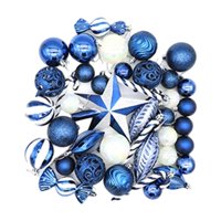 Bothyi - 40 Piezas De Adornos Colgantes Para Árbol De Navidad, Decoración Navideña Para Porche, Boda, Hogar, Azul