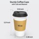 thumbnail image 2 of Vasos de café desechables Dealusy 16 oz (473 ml) con tapas, paquete de 100, 2 of 7