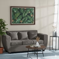 Deco Outlet - Sofa 3 Cuerpos Kansas Felpa-Gris