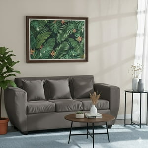 Deco Outlet - Sofa 3 Cuerpos Kansas Felpa-Gris