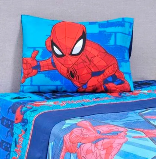 Genérico - Juego Sabanas Infantil Disney Marvel 1.5 Plaza Color Spiderman