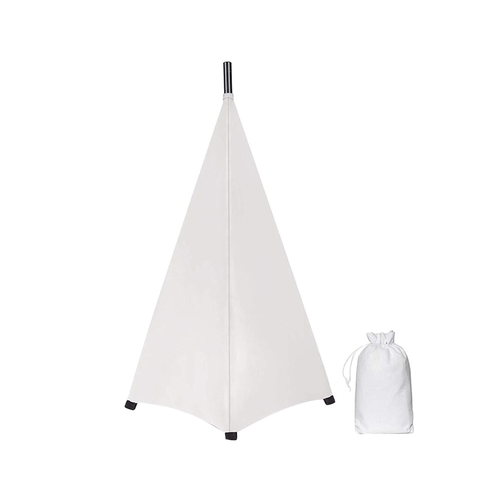 Magideal - Cubierta De Soporte De Altavoz Con Luz Para Dj, Altura Ajustable Con Bolsa De Almacenamiento, Práctico De Usar, Soporte Para Trípode, Falda De Malla Blanco 3 Lados