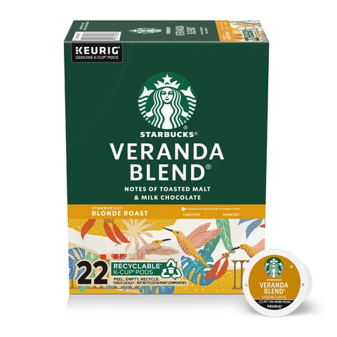 Cápsulas De Café Starbucks Veranda Blend Blonde Roast 22 K-Cup