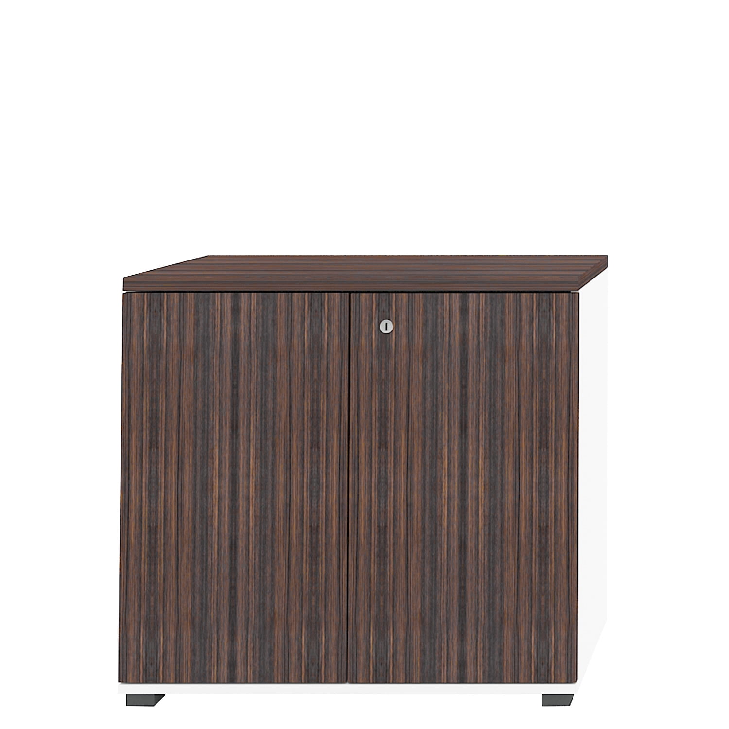 Gabinete Bajo Con Puertas 80X40X75 Wengue/Gris