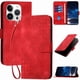 thumbnail image 1 of Funda Flip Premium Fibra de Carbono para iPhone 15 Pro con Soporte y Cierre Rojo, 1 of 6