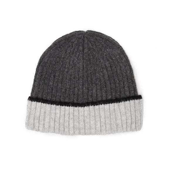 Gorro De Lana Bicolor Unisex Invierno Colores Casual gris Talla Única