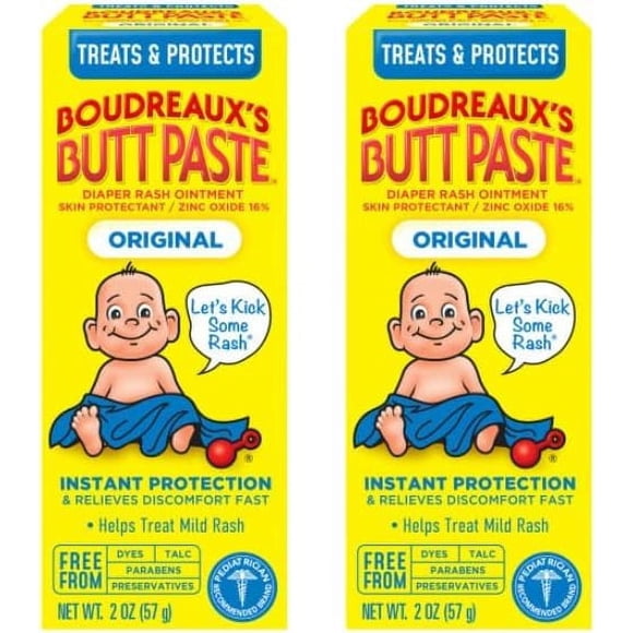 Pomada para la dermatitis del pañal Boudreaux's Butt Paste Original 57 g x2