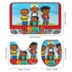 thumbnail image 3 of Jools TV-theme 4-Piece Shower Curtain Set with Rugs, Waterproof Bathroom Decor Set Includes Bath Mat, U-Shaped Rug, Toilet Lid Cover and Curtain with Hooks, 3 of 6