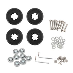 Magideal - Ruedas De Maleta De Reemplazo De 4X Ruedas Pu Metal Ruedas De Reparación Conjunto De Reparación De Fácil Instalación, Axiles Mude Luggage Made Rheels 49X18Mm