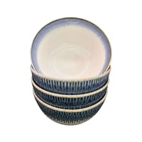 Oem - Pack 4 Plato Semi Hondo Decorativo Redondo Centro Blanco