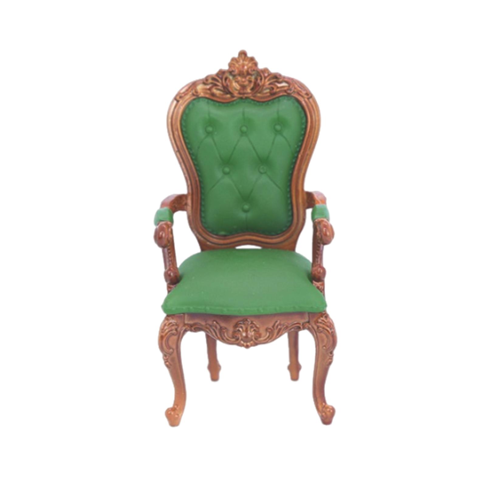 Magideal - Silla Para Casa De Muñecas, Modelo De Decoración Diy, Muebles En Miniatura Decorativos Para Casa De Muñecas, Decoración De Muebles Para Habitación, 1/ Verde Claro