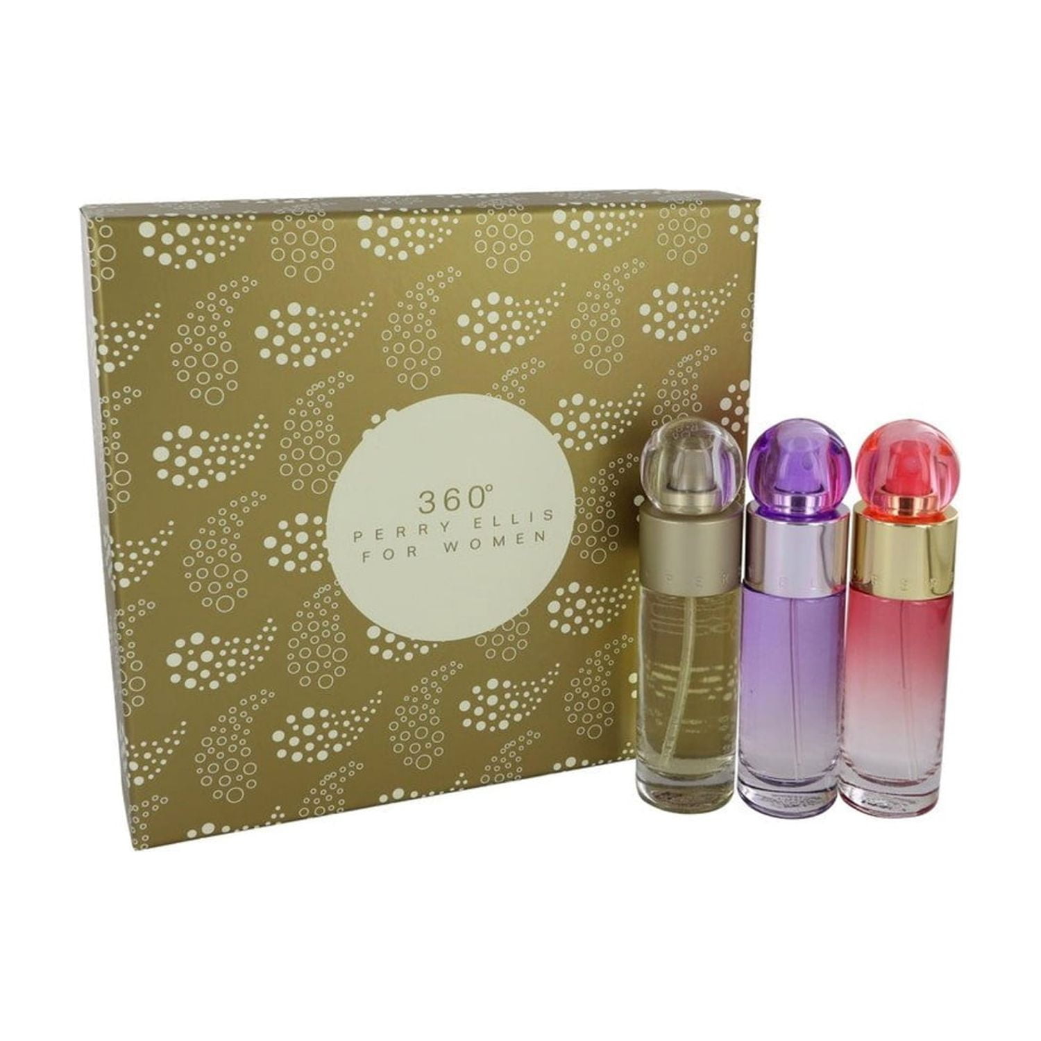 Perry Ellis 360 Women Edt 30 Ml+coral Edp 30 Ml+purple Edp 30 Ml