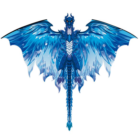 Kite Crogift Dragon Blue para adultos y niños de 4 a 12 años