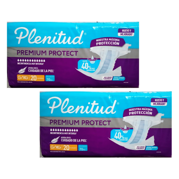 Plenitud Protec Pañal De Adulto 2 Paq. Talla G/xg
