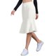 thumbnail image 4 of Falda de mezclilla con cola de pez CURVOSPORT para mujer, cintura alta, falda ajustada con volantes XL blanca, 4 of 6