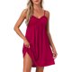 thumbnail image 1 of INSPIRE CHIC Lencería para Mujer con Volantes sin Mangas Camisón Suave Escote en V Ropa de Casa XL Rojo, 1 of 6