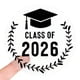 thumbnail image 1 of Paquete de stickers Graduación Generación 2026 120 pzas con foil dorado, 1 of 5