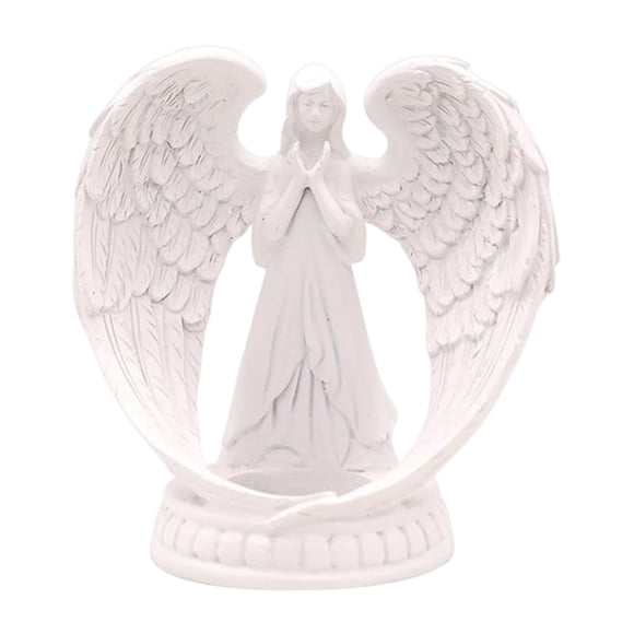 Estatua De ángel De Resina Portavelas Estatuilla De Ala De ángel Portavelas De Té L