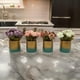 thumbnail image 5 of Planta Artificial Macetero Dorado Con Rosas Decorativas blanco, 5 of 5
