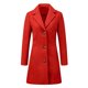 thumbnail image 1 of INSPIRE CHIC Abrigos de Mujer con Botonadura Simple Abrigo Largo de Invierno XS Rojo, 1 of 6