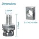 thumbnail image 2 of Kit de 6 Tornillos y 6 Tuercas M6x16 mm para Batería de Motocicleta QIATOL, 2 of 7