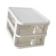 thumbnail image 3 of Organizador De Encimera Con Cajones Transparentes Caja De Almacenamiento Para Ni?as Blanco 2 Capas, 3 of 5