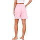 thumbnail image 3 of INSPIRE CHIC Pantalones Cortos de Modal para Mujer  Suaves Pantalones de Dormir de Viscosa con Bolsillos y Cintura Elástica Pantalones de Pijama Transpirables XL Rayas Rosadas, 3 of 6
