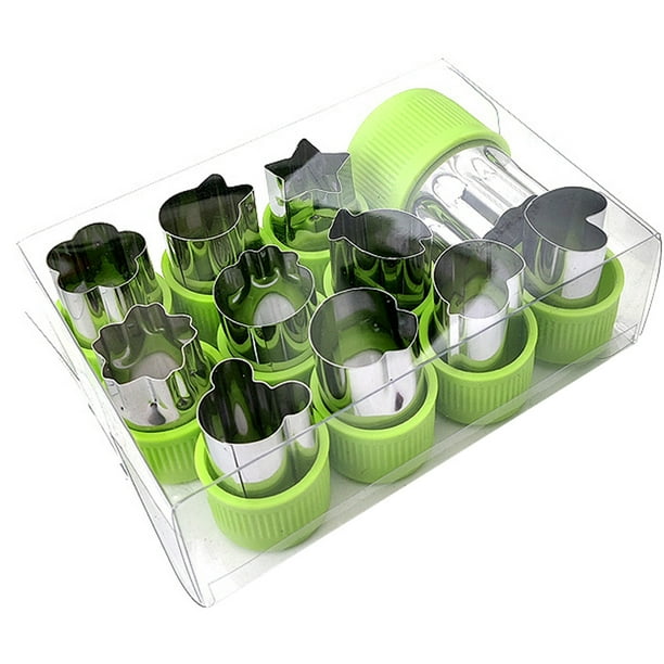 Juego de cortadores de galletas, verduras y frutas con formas, mini moldes para galletas, cortadores de sándwich para repostería infantil, cajas bento y herramientas para decoración de alimentos.