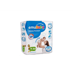 Pack X8 Emubaby Premium M 176 Pañales