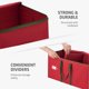 thumbnail image 5 of Caja de almacenamiento ZOBER para adornos navideños, tamaño grande, color rojo, 128 adornos, 5 of 8