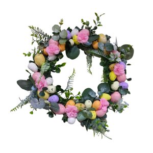 Magideal - 45 Cm Guirnalda De Pascua Artificial Adorno Foto Prop Decoraciones De Pascua Flores Guirnaldas Para La Celebración De Primavera Ventana Interior Al Serie Rosa