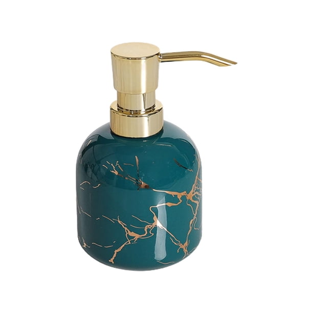 Elegante botella de loción para manos, botella con bomba recargable, botella de champú multiusos con bomba manual vacía para baño en restaurante, hote , VERDE
