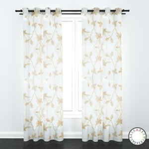 Elizabeth Peper - Set De Cortinas Visillo 2 Paños De 140 X 220 Cm Dorado