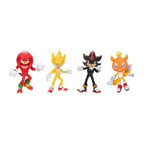 Figura de acción Sonic The Hedgehog 3 Movie, 5 pulgadas, paquete de 4
