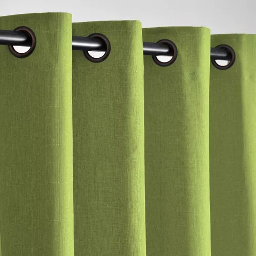 Genérico - Cortina Lino Con Blackout Engomado Térmica 140X220 Verde