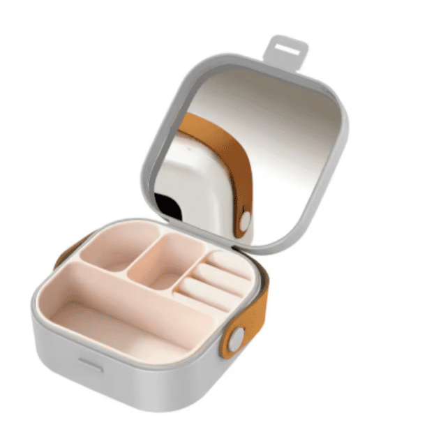 Joyero Organizador Portátil De Mano Joyas Cuerina Pequeño Girs
