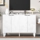 thumbnail image 1 of VIBE HAUS 47.2'' Modern TV Stand, Entertainment Center Media Console with 2 Spacious Storage Space, Solid Wood Legs and Anti-tip Device For Living room, Up to 43'', 1 of 3