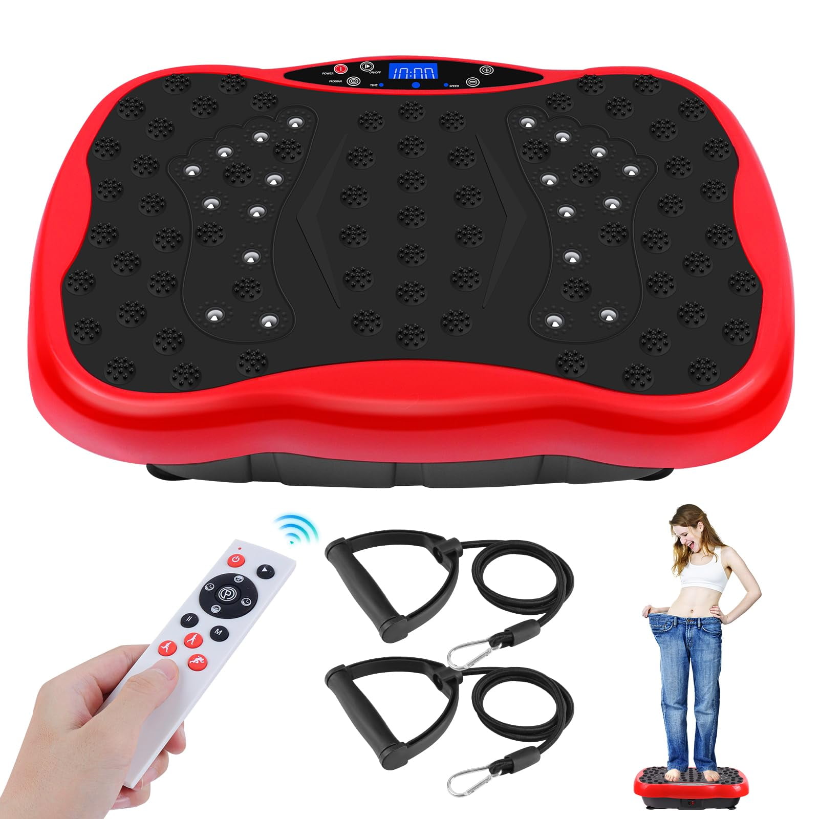 Máquina De Ejercicios Con Placa Vibratoria Pofart Con Bandas De Resistencia