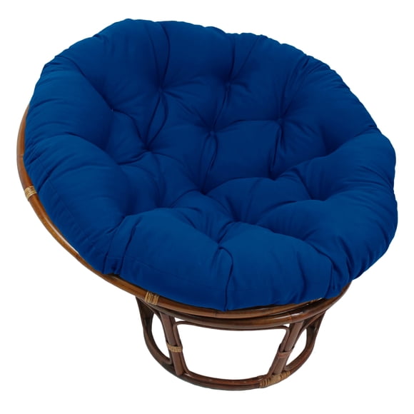 Cojín Papasan para silla Blazing Needles, sarga sólida, azul real