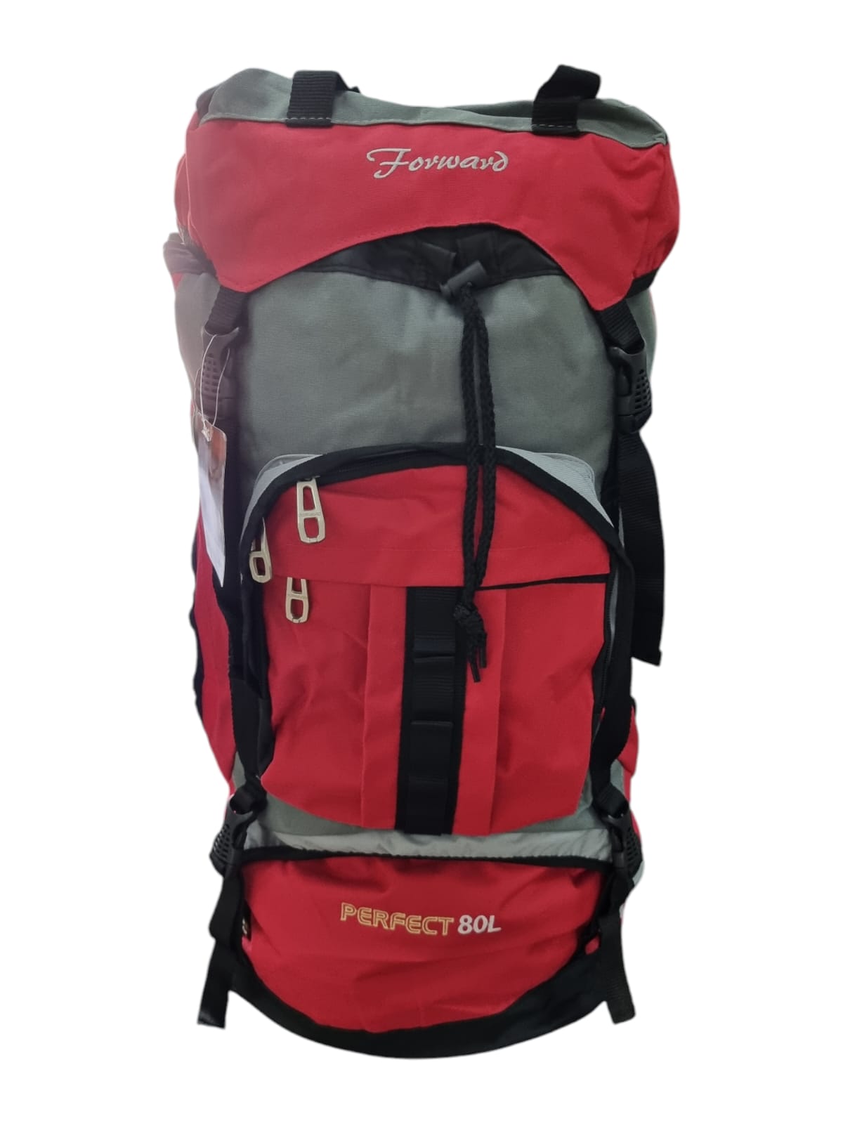 Perfect Choice - Mochila Camping 80 Litros 65X40X20 Cm Rojo Con Gris