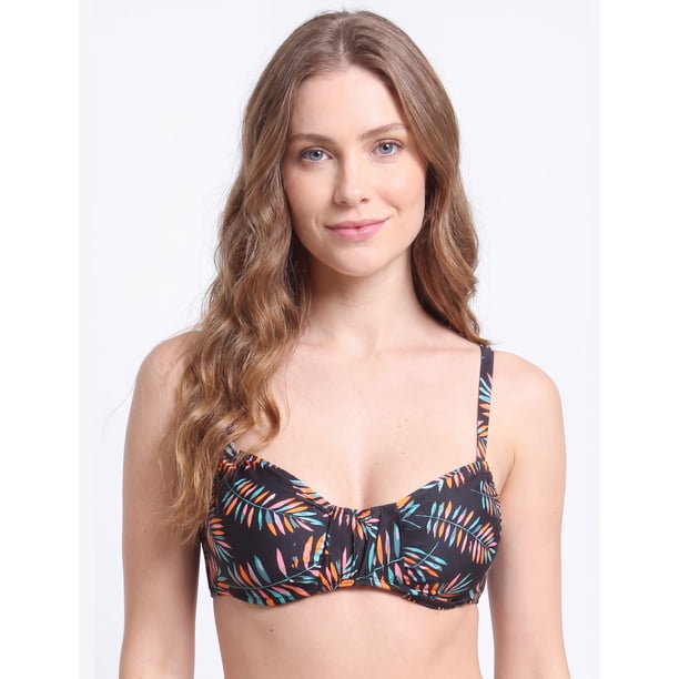 Bikini Copa C Arruchado con Amarra Trasera estampado Talla 44