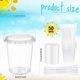 thumbnail image 2 of Cubetas para Bebidas TREEHAC 24 oz Transparentes de PP 50 Juegos con Tapa, 2 of 7