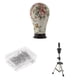 thumbnail image 1 of Mannequin Cork Canvas Block Head + Soporte para sujetador de prácticas + Kit de alfileres de agujas 100 T, 1 of 5