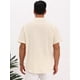 thumbnail image 3 of INSPIRE CHIC Regreso a Clases Camisa Henley para Hombre Cuello Mao Manga Corta Camisa de Lino 2XL Beige, 3 of 5