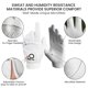 thumbnail image 3 of Guantes de Golf FINGER TEN Todo Clima Blanco Talla Media - Pack de 3, 3 of 7